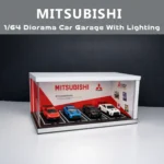 Mitsubishi Diorama Car Garage – Premium Display Setup for Diecast With Tri-Color Lighting