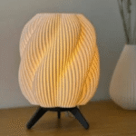 The Striped Swirl  Elegant Bedside Lamp