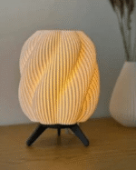 The Striped Swirl  Elegant Bedside Lamp