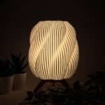 The Striped Swirl  Elegant Bedside Lamp - Image 4
