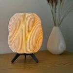 The Striped Swirl  Elegant Bedside Lamp