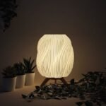 The Striped Swirl  Elegant Bedside Lamp - Image 3
