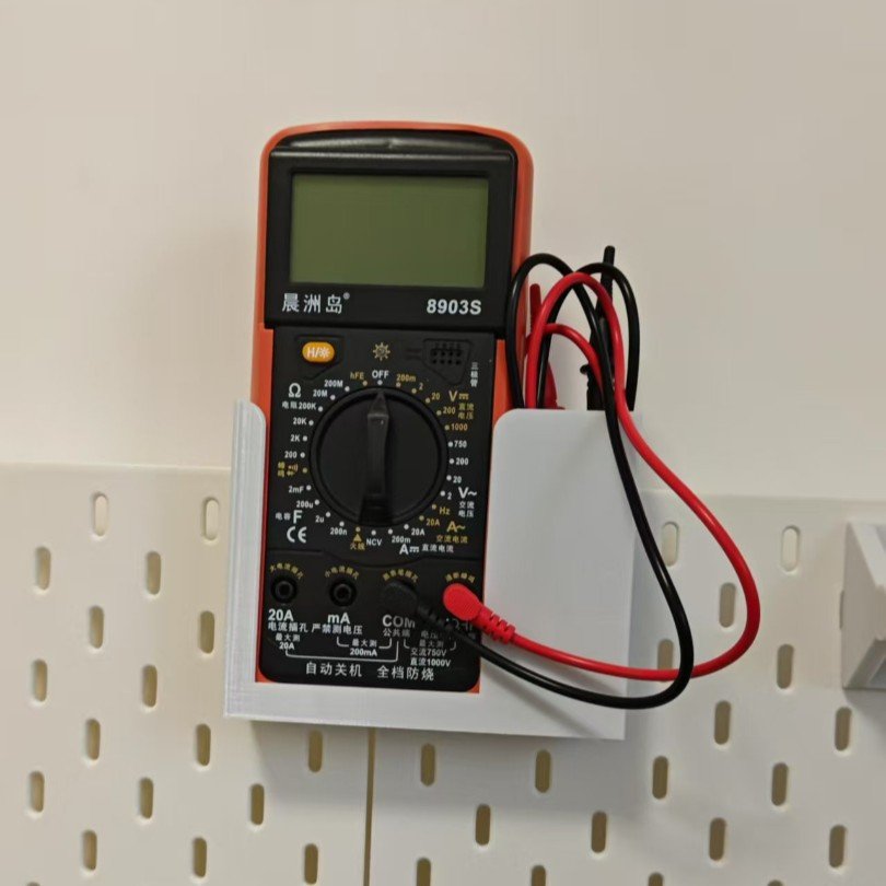 d2f20c1603637cd3e9ad4a364ebe650 Multimeter Holder for Pegboard – Pegboard Mounted Tester Organizer - Image 1