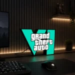 GTA VI 3D Logo Lamp – App Controlled RGB LED Sign