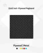 22×22– Inch Premium Modular Wall Pegboard | Metal or Plywood Option