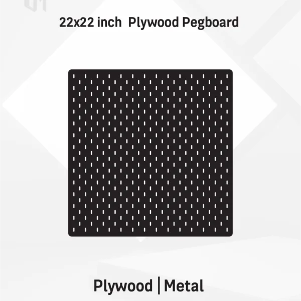 22×22– Inch Premium Modular Wall Pegboard | Metal or Plywood Option