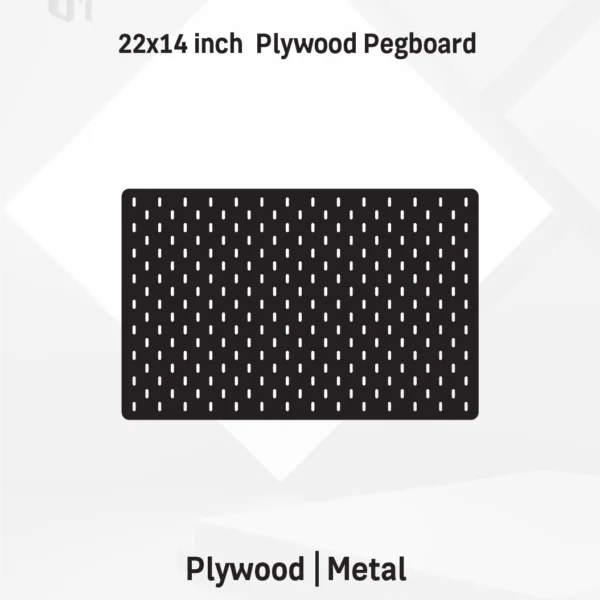 22x14– Inch Premium Horizontal Aesthetic Pegboard Organizer | Metal or Plywood Option