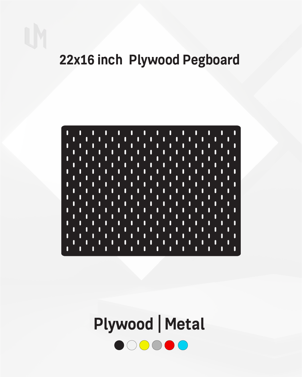 Artboard 1 copy 4 22x16– Inch Premium Modular Wall Pegboard | Metal or Plywood Option - Image 1