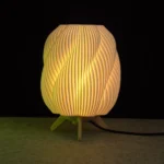 The Striped Swirl  Elegant Bedside Lamp