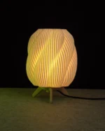 The Striped Swirl  Elegant Bedside Lamp