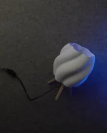 The Twisted Flower Lamp with Basket Pattern I Modern LED Decorative Bedside Light with Warm Glow - Image 3