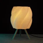 The Twisted Flower Lamp with Basket Pattern I Modern LED Decorative Bedside Light with Warm Glow
