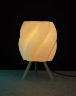 The Twisted Flower Lamp with Basket Pattern I Modern LED Decorative Bedside Light with Warm Glow
