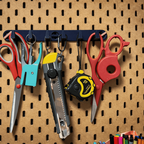 Tool Hook Rail for PegBoard