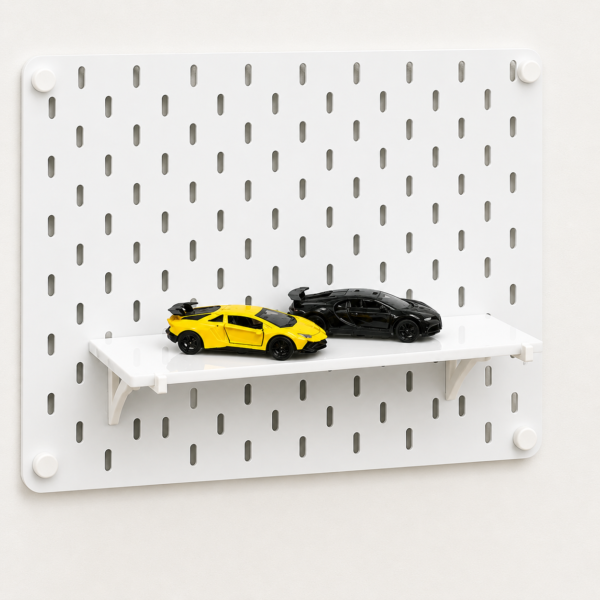 Acrylic Shelf For Pegboard – 250x90mm