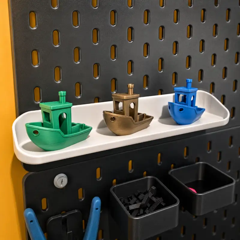 um047 (2) Shelf Display for Pegboard | Collectible & Desk Display Shelf - Image 1