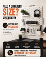 22x14–Inch Horizontal Premium Modular Wall Pegboard | Metal or Plywood Option - Image 3