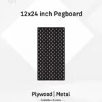 12x24– Inch Premium Modular Wall Pegboard | Metal or Plywood Option