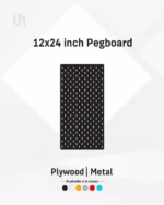 12x24– Inch Premium Modular Wall Pegboard | Metal or Plywood Option