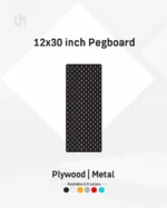 12x30– Inch Vertical Premium Modular Wall Pegboard | Metal or Plywood Option
