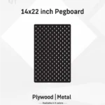 14x22–Inch Vertical Premium Modular Wall Pegboard | Metal or Plywood Option
