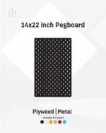 14x22–Inch Vertical Premium Modular Wall Pegboard | Metal or Plywood Option