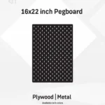 16x22–Inch Vertical Premium Modular Wall Pegboard | Metal or Plywood Option