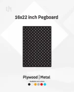 16x22–Inch Vertical Premium Modular Wall Pegboard | Metal or Plywood Option