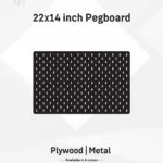 22x14–Inch Horizontal Premium Modular Wall Pegboard | Metal or Plywood Option