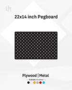 22x14–Inch Horizontal Premium Modular Wall Pegboard | Metal or Plywood Option