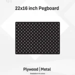22x16– Inch Premium Modular Wall Pegboard | Metal or Plywood Option