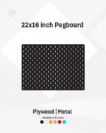 22x16– Inch Premium Modular Wall Pegboard | Metal or Plywood Option