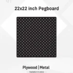 22x22 –Inch  Premium Modular Wall Pegboard | Metal or Plywood Option