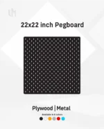 22x22 –Inch  Premium Modular Wall Pegboard | Metal or Plywood Option