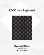 22x30–Inch Vertical Premium Modular Wall Pegboard | Metal or Plywood Option