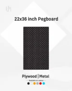 22x36 –Inch Vertical Premium Modular Wall Pegboard | Metal or Plywood Option