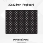 30x22– Inch Premium Modular Wall Pegboard | Metal or Plywood Option