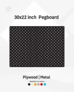 30x22– Inch Premium Modular Wall Pegboard | Metal or Plywood Option
