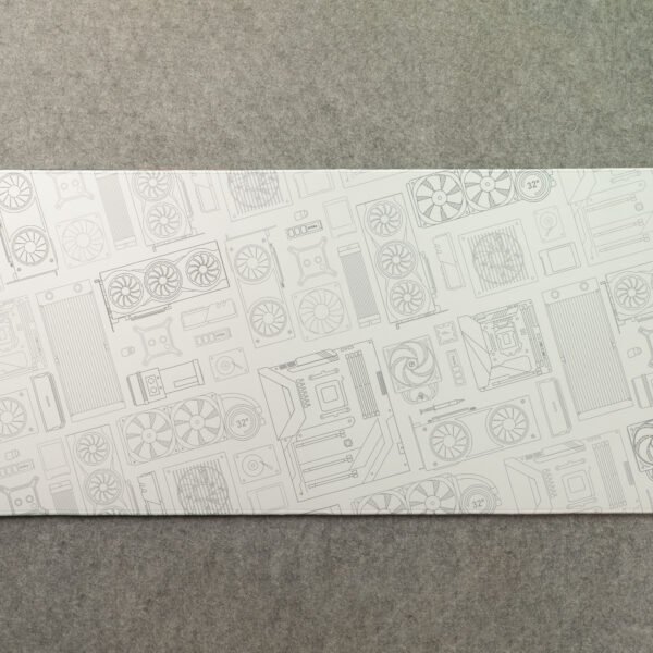 PC Parts Matrix (White) Gaming Mouse Pad  (900mm X 400mm - 4mm)
