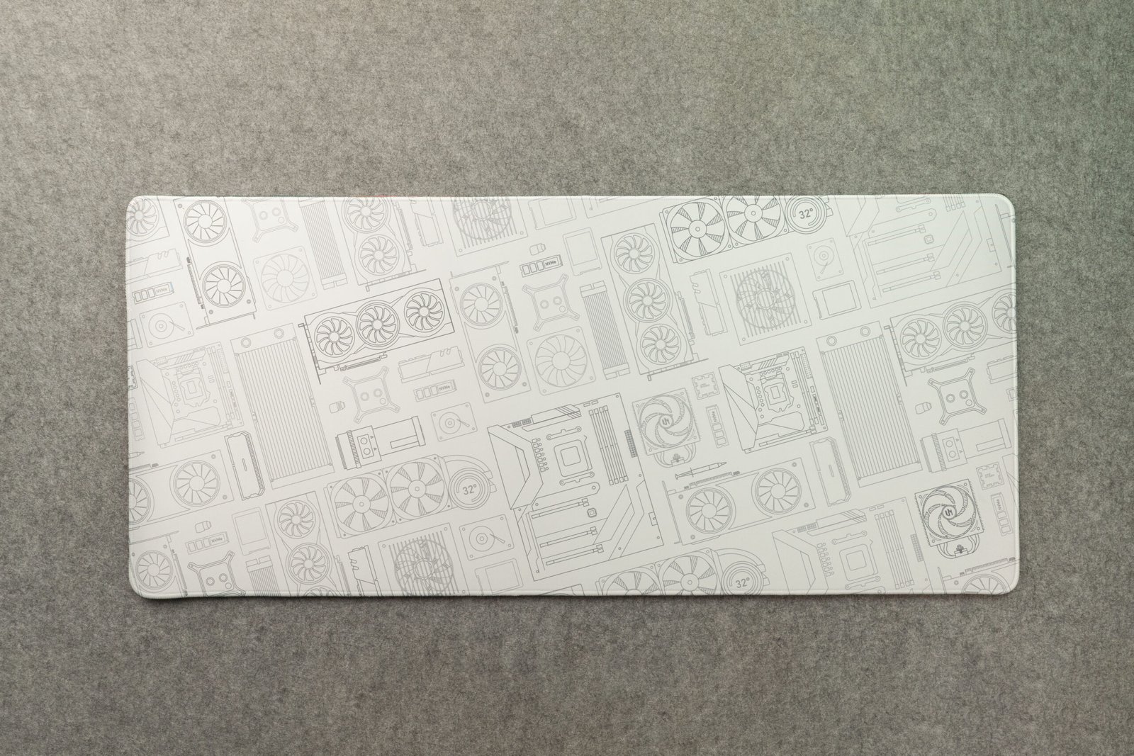 DSC02766-1 PC Parts Matrix (White) Gaming Mouse Pad (900mm X 400mm - 4mm) - Image 1