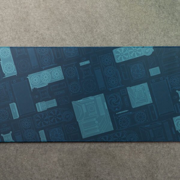 PC Parts Matrix (Blue) Gaming Mouse Pad  (900mm X 400mm - 4mm)