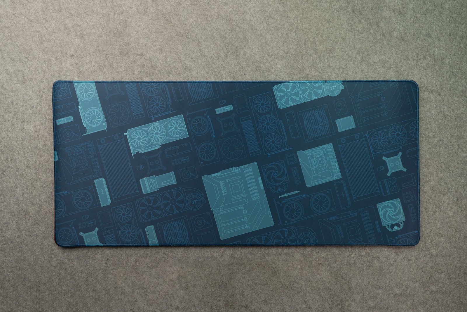 DSC02771-1 PC Parts Matrix (Blue) Gaming Mouse Pad (900mm X 400mm - 4mm) - Image 1