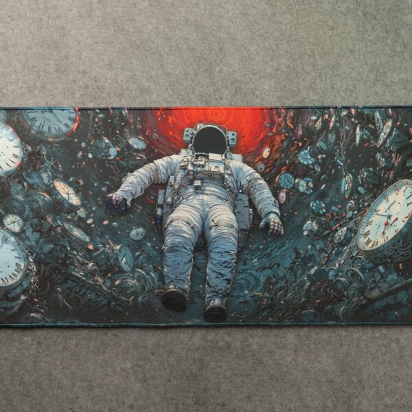 Time Traveller Astronaut Premium Mouse Pad  (900mm X 400mm - 5mm)