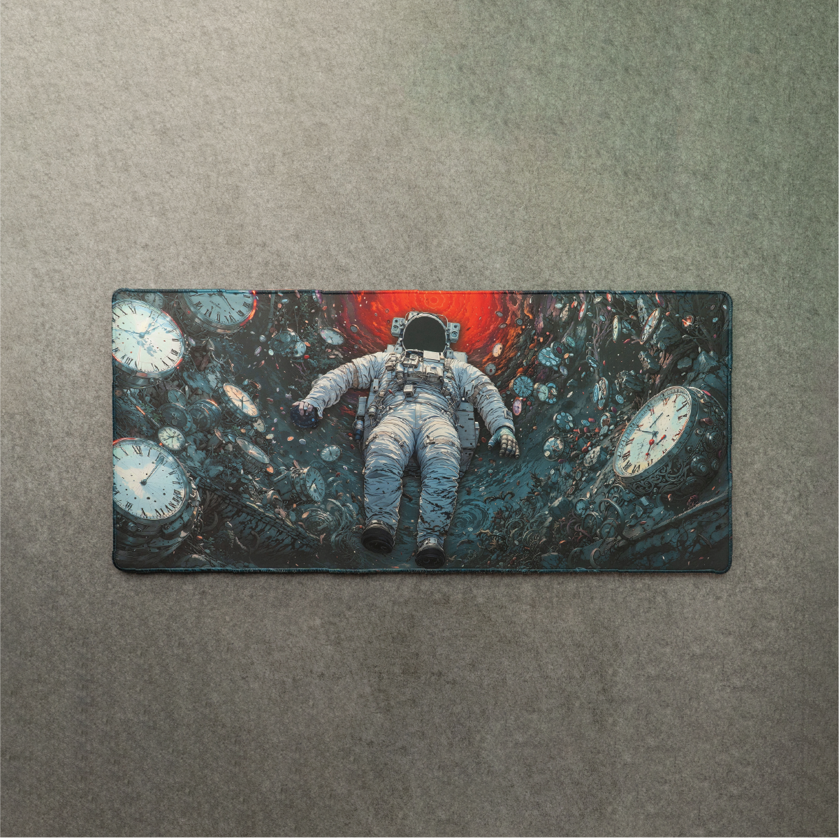 Unipadz (8) 5mm Time Traveller Astronaut Premium Mouse Pad (900mm X 400mm ) - Image 1