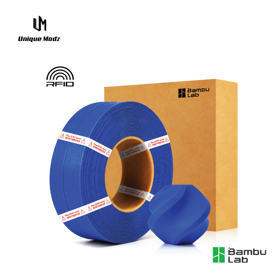 Blue Blue Bambu Lab PLA Basic Filament 1.75mm 1kg - Image 1