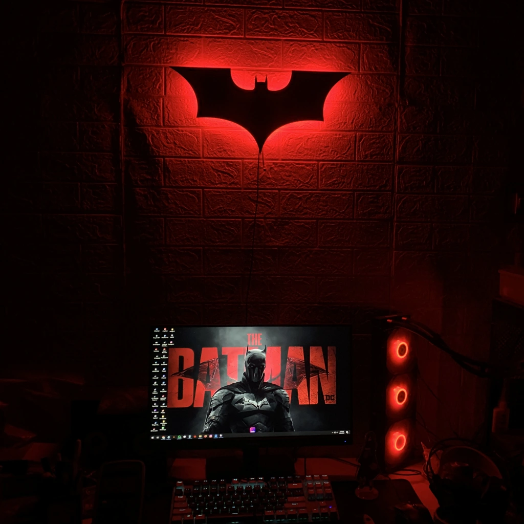 Bat wing Unique Modz (6) Bat Wing Ambient RGB Wall Sign | Premium Gaming Room Decor - Image 1