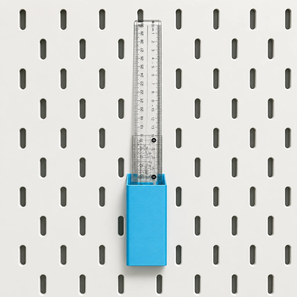 Pegboard Ruler Storage Box (2) Pegboard Ruler Storage Box - Image 1