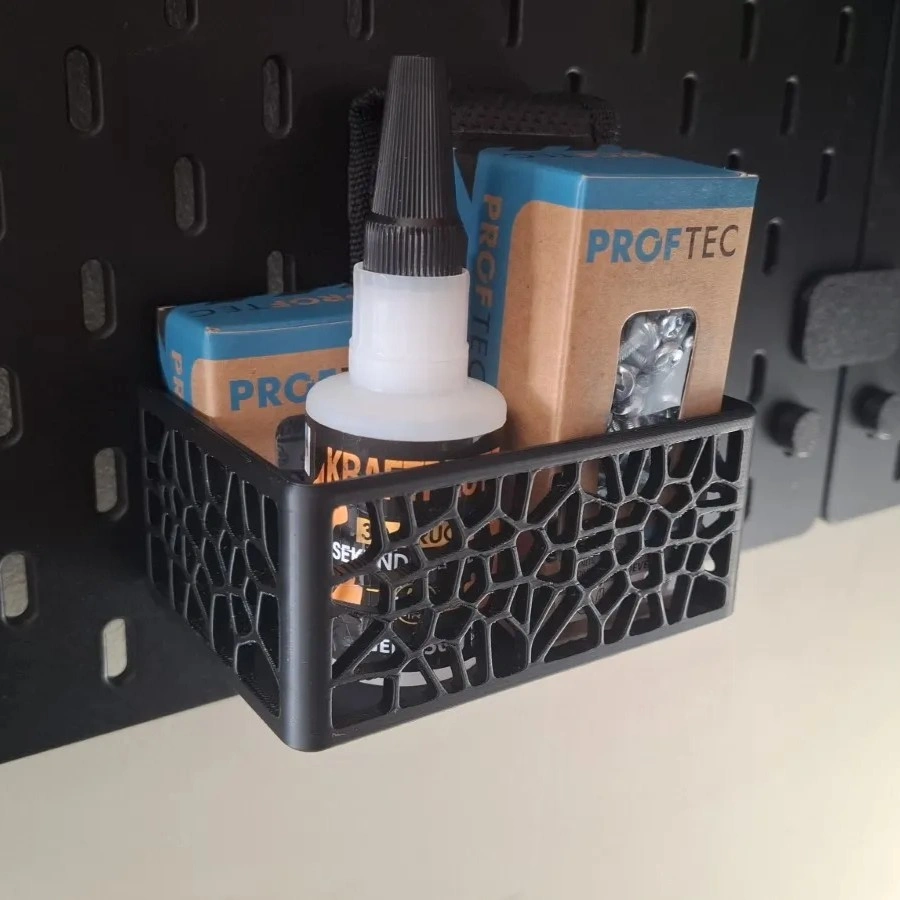 Pegboard Voronoi Shel fBox (2) Pegboard Voronoi Shelf Box - Image 1