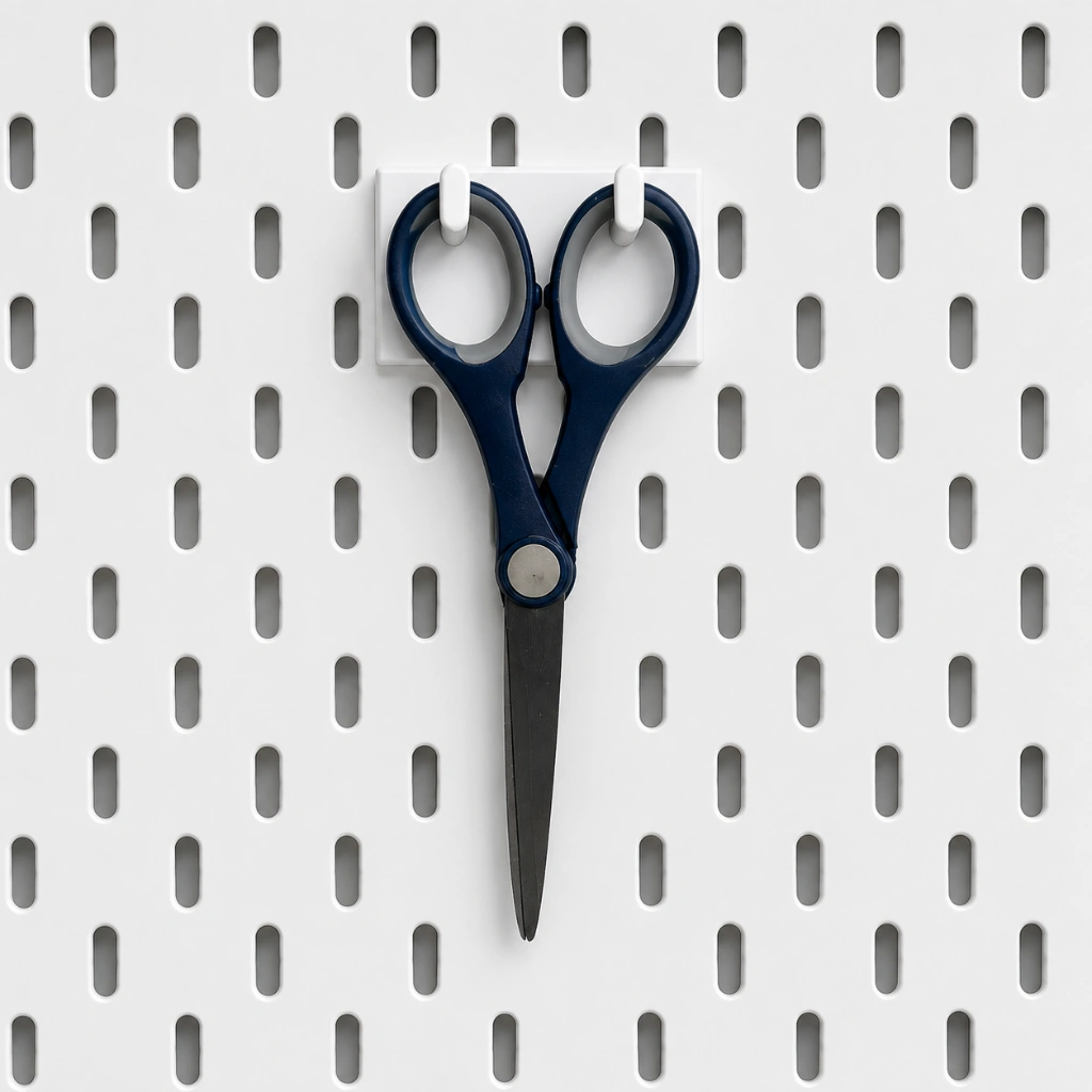 Scissor hanger for pegboard (3) Scissor Hanger for Pegboard | Pegboard Organizer - Image 1