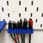 Universal Cable Holder for Pegboard | Cable Management Organizer - Image 3